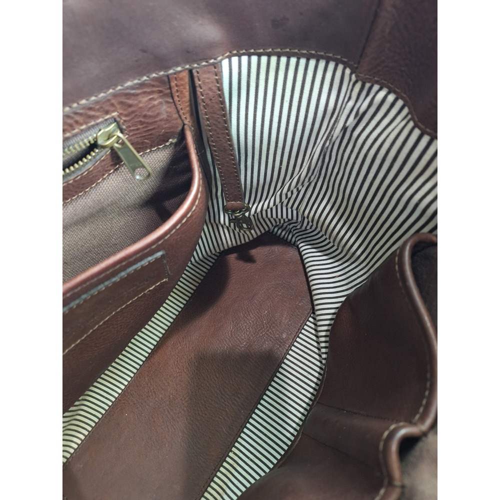 Buffalo‎ Jackson Brown Leather Tote Bag Shoulder Bag Full Grain Minimalist - Picture 13 of 16